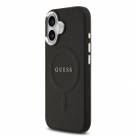 Back panel cover Guess Apple iPhone 17 PU Saffiano MagSafe Case Black