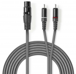 Cable Nedis XLR F - 2x RCA M 1.5m