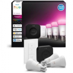 Philips Hue WCA A60 E27 3 spuldzes 1100lm + Bridge Pro + slēdzis 929003853503 8720169374508
