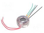 Transformer: toroidal | 35VA | 230VAC | 24V | 24V | 0.72A | 0.72A | 0.6kg