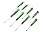 Screwdriver: precision-set | Phillips,slot,Torx&reg; | 8pcs.