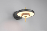 Trio Keaton LED sienas lampa matt black/brass 240270180 4017807655742