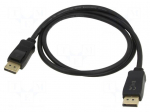 Cable | DisplayPort plug,both sides | PVC | DisplayPort 1.4 | 1m