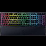 Razer Ornata V3, Mecha-membrane switches, 10 Razer Chroma&trade; RGB Lighting Zones, 1000 Hz Ultrapolling, Backlit keys, UV coated ABS Keycaps, Soft-touch wrist rest"