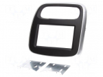 Radio mounting frame | Opel,Renault | 2 DIN | black and silver