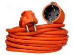 Extension lead | 3x1.5mm2 | 25m | PVC | orange | Sockets no: 1 | 16A