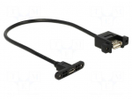 Cable | USB 2.0 | USB A socket,USB B micro socket | 0.25m | black