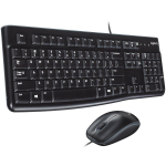 LOGITECH MK120 Corded Combo - BLACK - USB - US INT'L