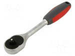 Wrench: rattle | 3/8" | with switch | 200mm | Teeth: 24