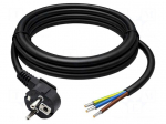 Cable | 3G1.5mm2 | CEE 7/7 (E/F) plug angled,cables | PVC | 1.8m