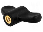 Knob wing | Int.thread: M6 | 12mm | H: 24mm | polyamide | W: 47mm