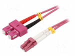 Fiber patch cord | OM4 | LC/UPC,SC/UPC | 2m | 50/125um | LSZH | grey