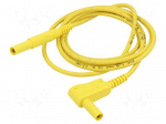 Test lead | 16A | banana plug 4mm,angular banana plug 4mm | yellow