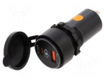 USB power supply | USB A socket,USB C socket | Sup.volt: 12VDC