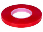 Tape: fixing | W: 12mm | L: 50m | Thk: 0.205mm | acrylic | transparent