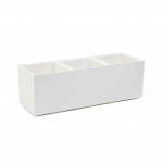 FLOWERPOT PLASTIC KARO 90X30X30CM CREAM