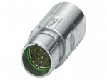 Connector: M23 | plug | PIN: 17 | crimped | straight | M23 PRO | 8A | 125V