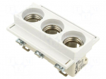 Fuse base | DII | for DIN rail mounting | 25A | 500VAC | Poles: 3