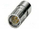 Connector: M23 | plug | PIN: 8(4+4) | crimped | straight | M23 PRO | 630V