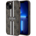 Guess GUHMP14SP4RPSW Hardcase 4G Printed Stripes MagSafe for iPhone 14 / 15 / 13 6.1" / brown