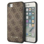 Guess GUHCI8G4GFBR Hardcase 4G Metal Gold Logo for iPhone SE 2022 / 2020 / 7 / 8 / brown