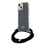 Guess GUHCP15SHC4SEK Crossbody Cord 4G Print Hardcase for iPhone 15 / 14 / 13 6.1" / black