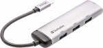 Verbatim USB-C multiport hub 4xUSB 3.2 silver