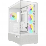 Sharkoon AK7 ARGB, tower case white, tempered glass x 2