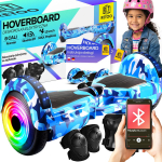 Hoverboard 8 cali deskorolka elektryczna led deska głośnik bt ochraniacze er033