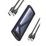 UGREEN CM400 M.2 SSD korpuss, NVMe, SATA, 10Gbps, USB-C (pelēks)