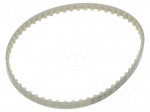 Timing belt | T10 | W: 10mm | H: 4.5mm | Lw: 600mm | Tooth height: 2.5mm
