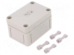 Enclosure: multipurpose | X: 65mm | Y: 94mm | Z: 57mm | TK PS | grey | IP66