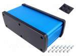 Enclosure: multipurpose | X: 177.6mm | Y: 89mm | Z: 61.1mm | aluminium