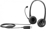 Wired headphones HP Stereo USB Headset T1A67AA Black