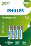 Battery Philips R03B4RTU10/10 Rechargeable AAA / 4 pcs
