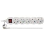 Switches and sockets iLike  Pagarinatajs 5 ligzdu ar zemejumu 5m   ar sledzi 3x1.5 mm balts