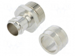Straight terminal connector | Thread: metric,inside | brass | IP40