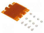 Heatsink: extruded | grilled | BGA | golden | L: 58mm | W: 61mm | H: 6.1mm