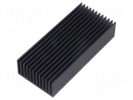 Heatsink: extruded | grilled | black | L: 100mm | W: 45mm | H: 22mm