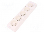 Connector: AC supply | female | splitter | 2P+PE | 250VAC | 16A | white