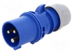 Connector: AC supply | plug | male | 16A | 230VAC | IEC 60309 | IP44