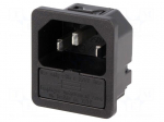 Connector: AC supply | socket | male | 10A | 250VAC | IEC 60320 | max.2mm