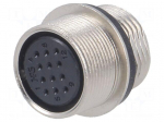 Socket | Connector: circular | HR25 | female | PIN: 12 | threaded joint