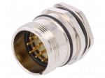 Connector: M23 | socket | PIN: 12 | male | soldering | straight | 8A | IP67