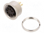 Connector: M16 | socket | female | soldering | PIN: 7 | 5A | 60V | IP40