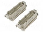 Connector: HDC | contact insert | male | DE | PIN: 48 | 48+PE | 16A | 500V