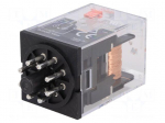 Relay: electromagnetic | DPDT | Ucoil: 24VAC | 10A/250VAC | 10A/30VDC