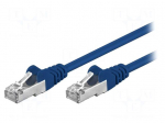 Patch cord | F/UTP | 5e | stranded | CCA | PVC | blue | 10m | 26AWG