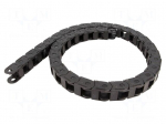 Cable chain | Series: Light | Bend.rad: 100mm | L: 986mm | Colour: black
