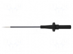 Test probe | 5A | black | Socket size: 4mm | Plating: nickel plated